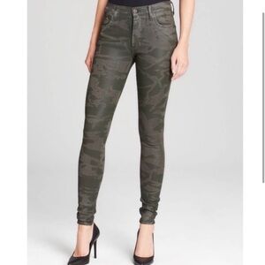 Citizens of Humanity Rocket High Rise Skinny Coated Camo Jeans size 25